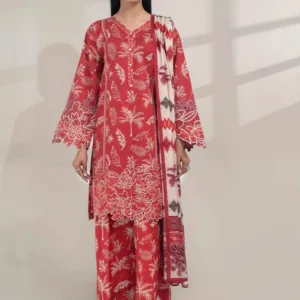 3PC Embroidered Unstitched Lawn Suit KL-3330